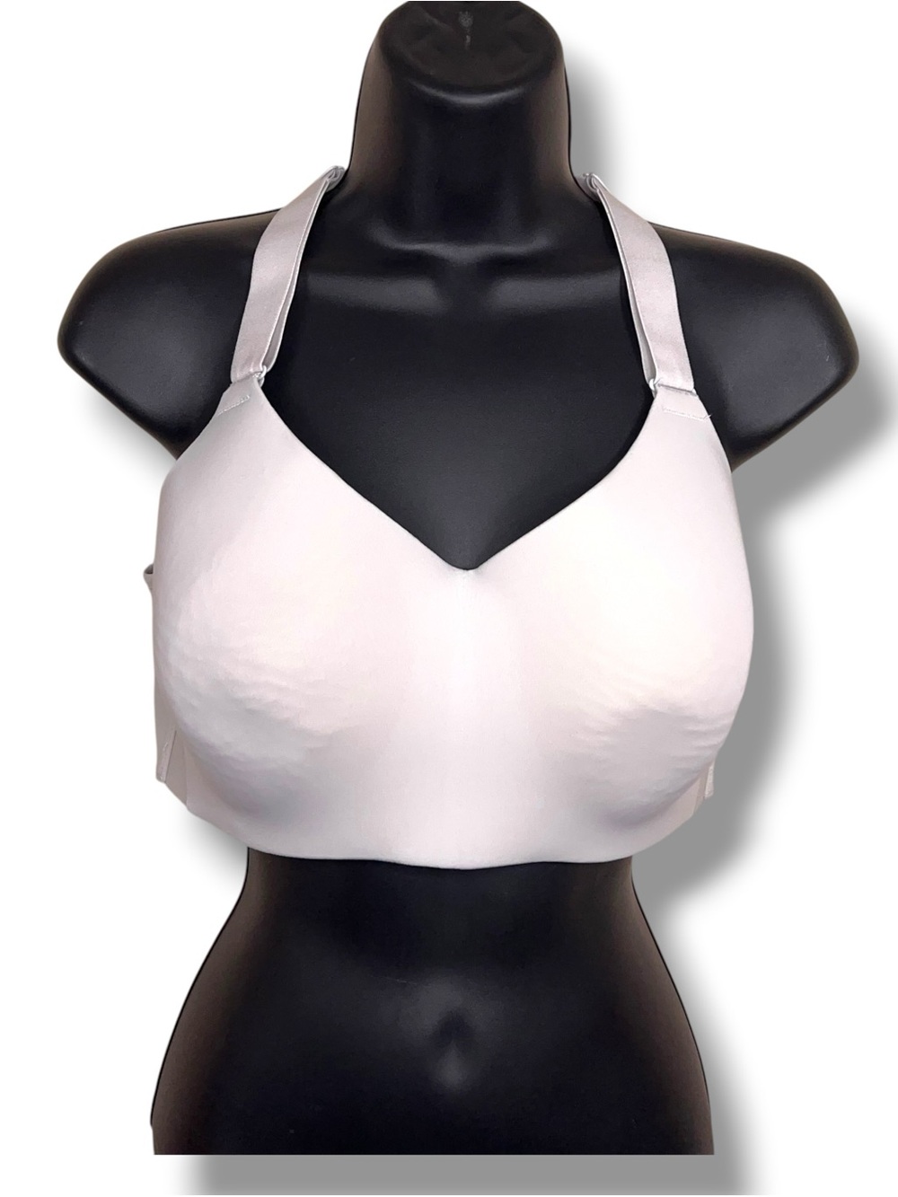 Large Avia D DD Light Grey Racerback Lined Sports Bra Activewear Athletic
